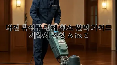 대전 유성구 단체 청소🧹 완벽 가이드: 계약서 작성 A to Z!